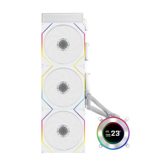 Lian Li HYDROSHIFT II LCD-C 360TL With TL Wireless fans - White