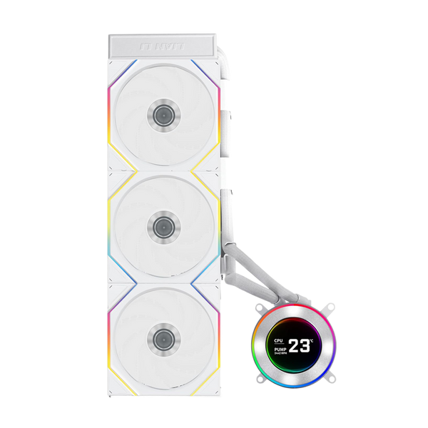 Lian Li HYDROSHIFT II LCD-C 360TL With TL Wireless fans - White