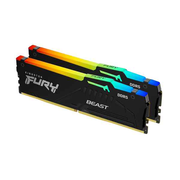 KINGSTON FURY BEAST RGB 16GB (2x8GB) DDR5 5200MT/s CL40 Memory - Black