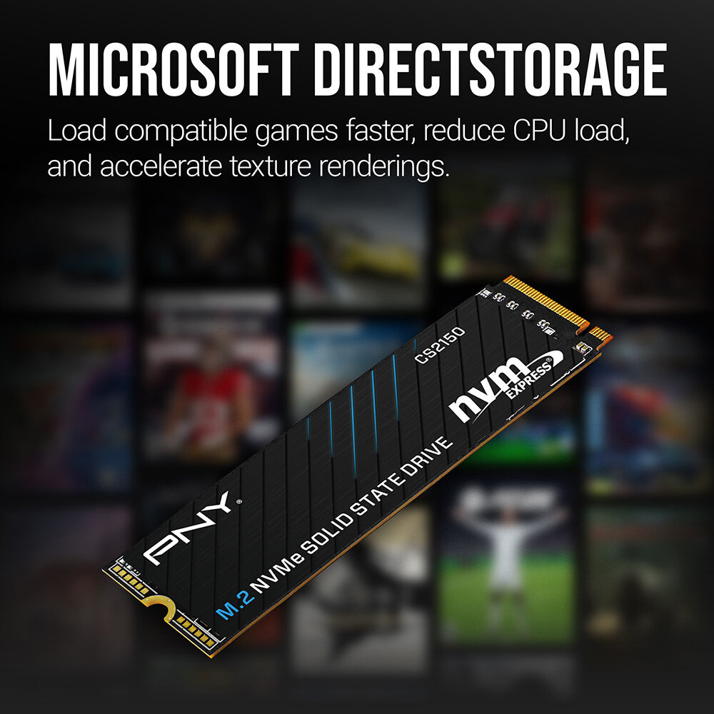 PNY SSD CS2150 M.2 2280 PCIe GEN5X4 NVMe SSD (R:10,300 MB/s W:8,600 MB/s) - 2TB