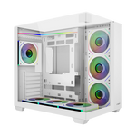 FSP M541 With 7 ARGB Fans Mid Tower Case - White