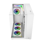 FSP M541 With 7 ARGB Fans Mid Tower Case - White