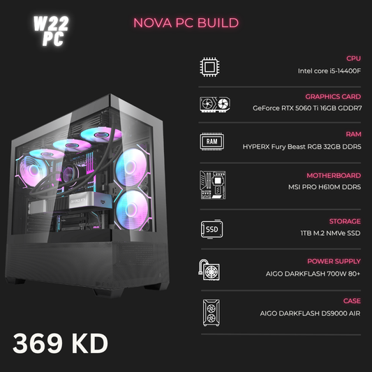 NOVA PC Build | i5-14400F & RTX 5060 Ti 16GB