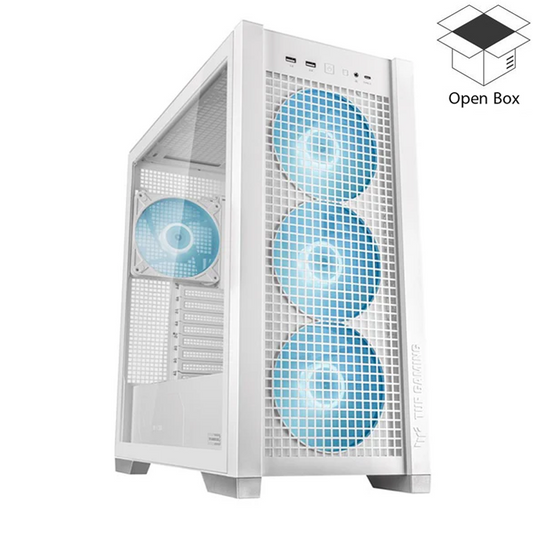 Asus TUF Gaming GT302 ARGB E-ATX Mid Tower Gaming Case - White - Open Box