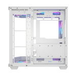 FSP U580 With 7 ARGB Fans Mid Tower Case - White