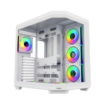 FSP U580 With 7 ARGB Fans Mid Tower Case - White