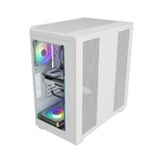 FSP U580 With 7 ARGB Fans Mid Tower Case - White