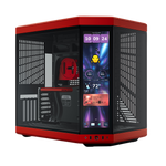 HYTE Y70 TOUCH INFINITE 14.5 Inch Integrated IPS Touchscreen ATX Case - Black Cherry