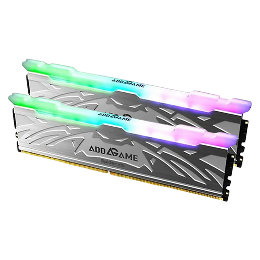 ADDLINK 16GB(32GB Kit) DDR5 6400MT/s CL38 RGB Unbuffered DIMM 288Pin With Heatsink (Silver)