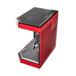 HYTE Dual Chamber Panoramic Tempered Glass ATX Case With 3 Fans - Black/Red