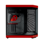 HYTE Dual Chamber Panoramic Tempered Glass ATX Case With 3 Fans - Black/Red