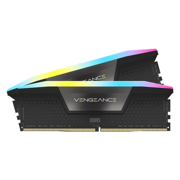 CORSAIR VENGEANCE 32GB (2x16GB) RGB DDR5 6000MHz CL38 Memory Kit - Black