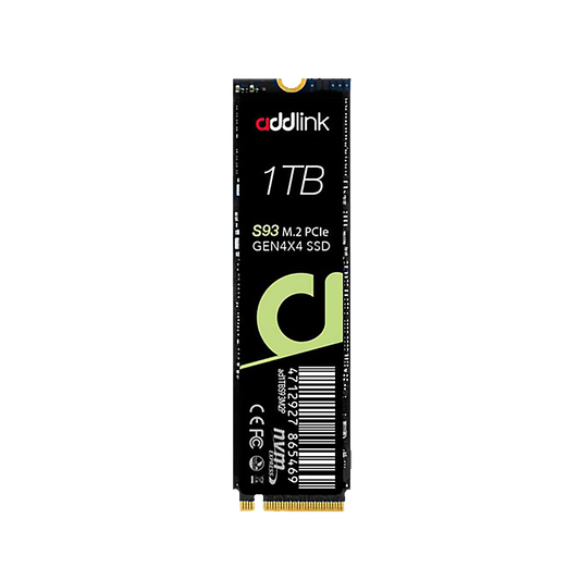 ADDLINK M.2 2280 PCIe GEN4X4 NVMe 1.4 (Up to R:7200 , W:6100) - 1TB