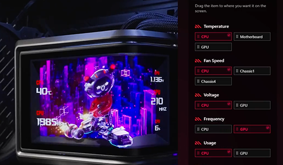 Asus ROG RYUO IV SLC 360 ARGB Liquid CPU Cooler with 6.67" Curved 2K AMOLED Display - White