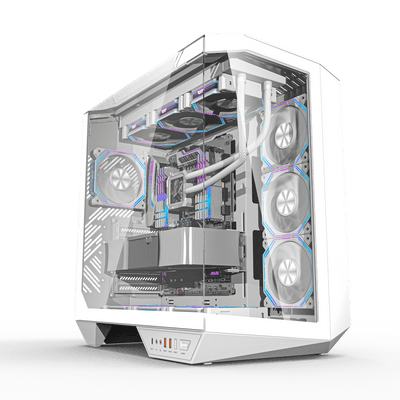 DarkFlash DY470 7 Fans ATX Gaming Case White